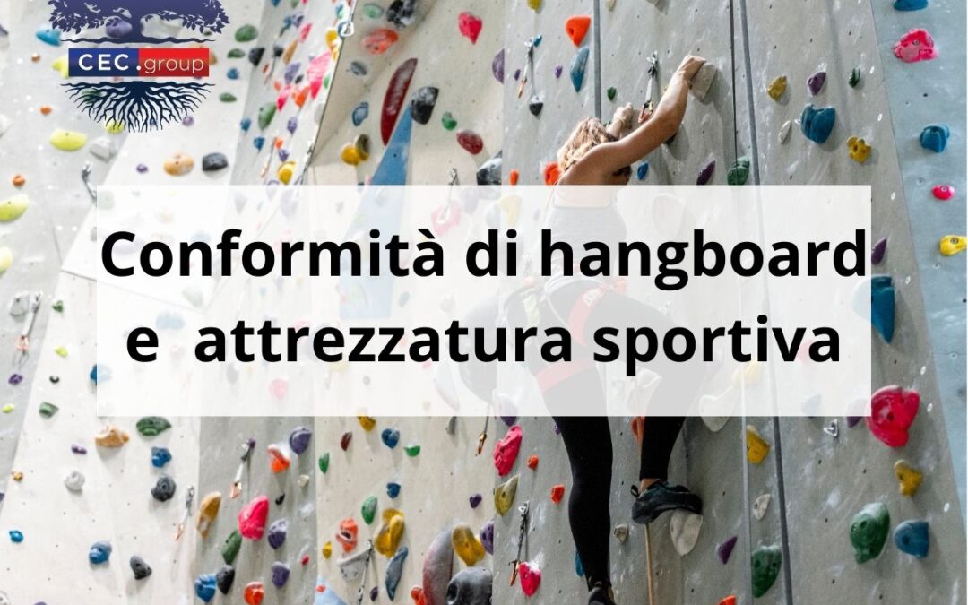 Conformità hangboard e attrezzatura sportiva