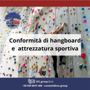 conformità hangboard e attrezzatura sportiva