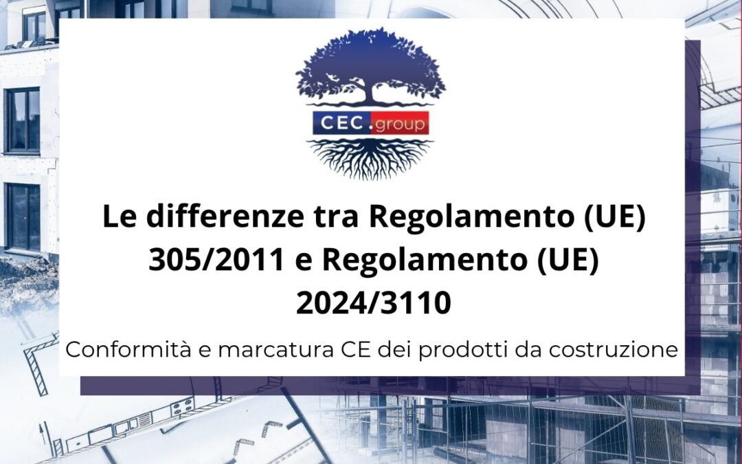 Regolamento (UE) n.305/2011 e Regolamento (UE) 2024/3110