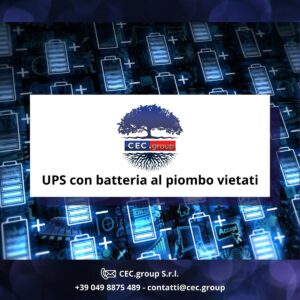 UPS con batteria al piombo vietati