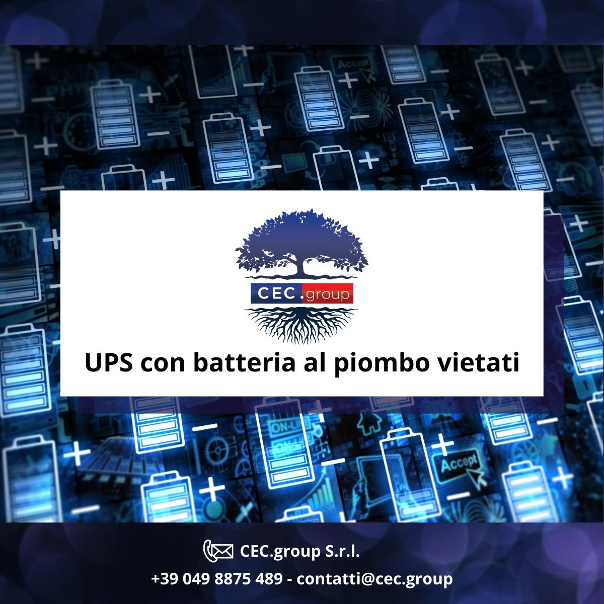 UPS con batteria al piombo vietati